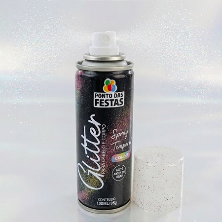 Spray Glitter 135ml Colorido C/ 1un SG2501CL Ponto Das Festas