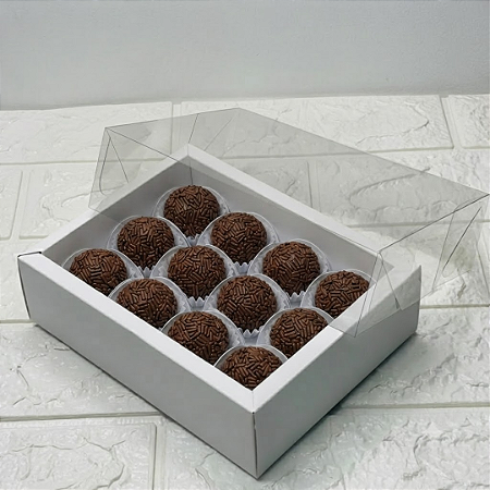 Caixa Alta Com Moldura 12 Doces Branca Pct C/10un C4633 Ideia