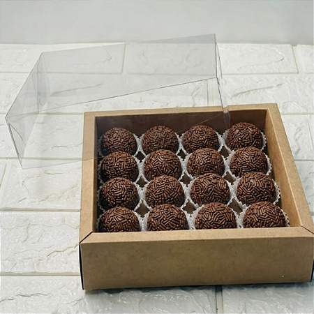 Caixa Alta Com Moldura 16 Doces Kraft Pct C/10un C4645 Ideia