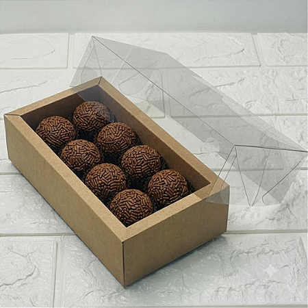 Caixa Alta Com Moldura 08 Doces Kraft Pct C/10un C4640 Ideia