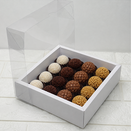 Caixa Alta Com Moldura 16 Doces Branco Pct C/10un C4635 Ideia