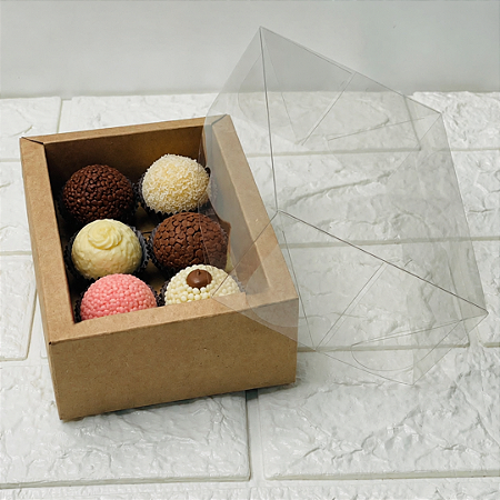 Caixa Alta Com Moldura 6 Doces Kraft Pct C/10un C4639 Ideia