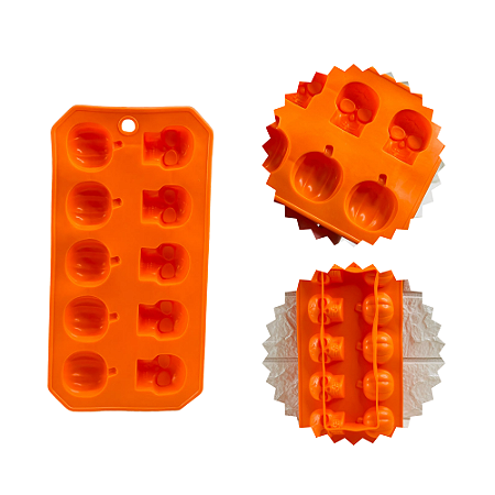 Forma De Silicone Aboboras Halloween Gelos Gelatinas Drinks Temáticos Cromus
