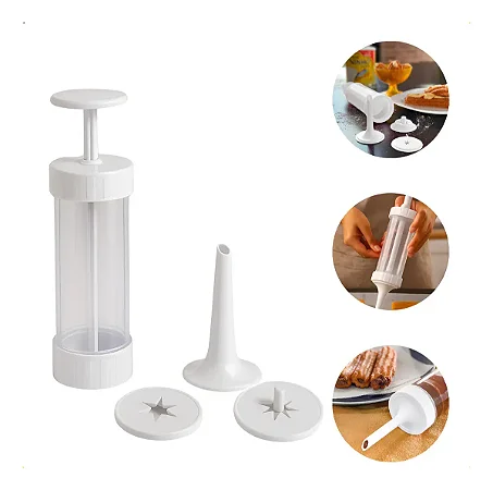 Máquina Manual de Churros Fácil Caseiro Simples Confeitaria Dona Lella