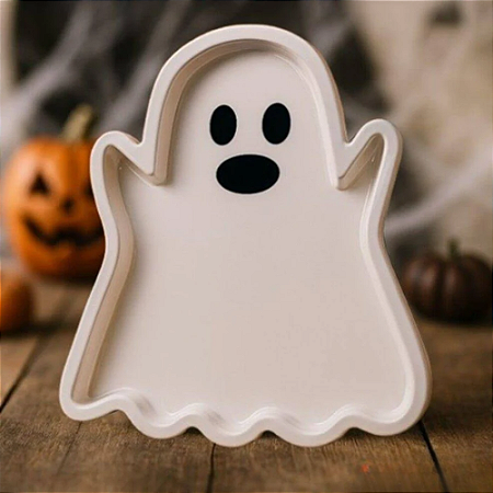 Bandeja Fantasminha 23cm Branco Halloween Festplastk 03180