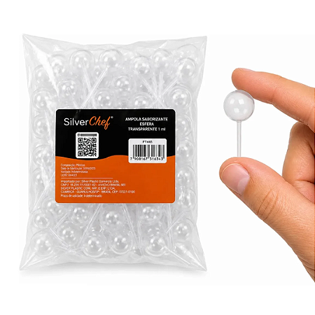Ampolas Saborizantes Esfera 4ml Pct C/30un Silver FT444