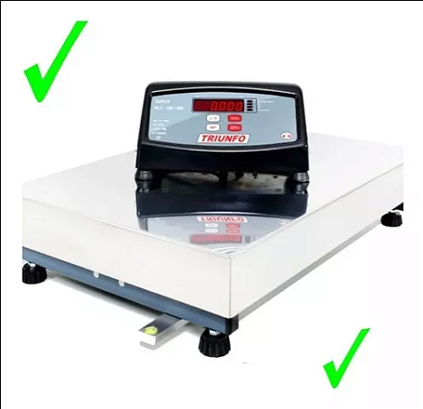 Balança Eletrônica Plataforma Triunfo 300kg Inox 40x60 110V/220V