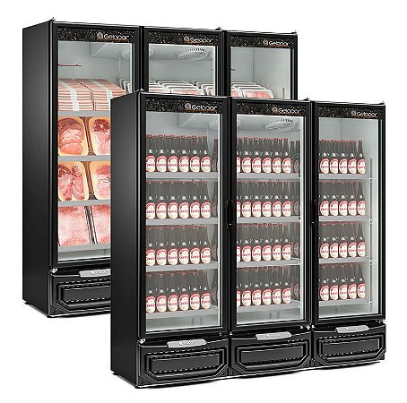 Geladeira 3 portas para cervejeira ou carnes Gelopar gcbc 1450