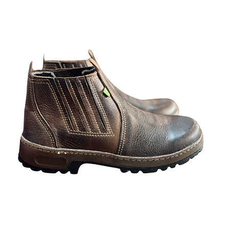 Botina Confort Unissex de Couro Liso c/ CA (020) Segfort