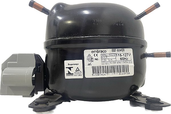 Motor Compressor 1/6 EMI60HER Embraco R134 570BTUS/H 127V