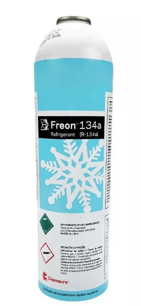 Gás R134A Fluído Refrigerante Lata 1kg Fluído Freon Chemours Dupont