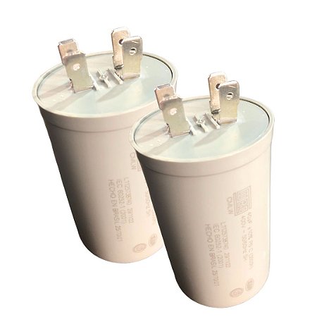 Kit 2x Capacitor 40uf 400v Permanente Weg Motor Monofásico