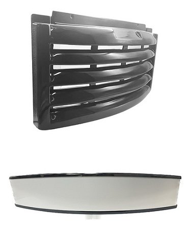 Grade Saia Veneziana Metalfrio Preta + Kit Testeira