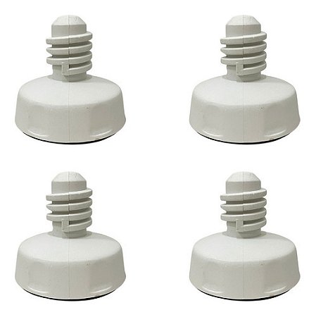 Pé Nivelador Lavadora Brastemp Bwm08a Kit 4 Unidades