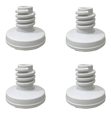 Kit 4x Pés Nivelador Lavadoras Brastemp Consul Original