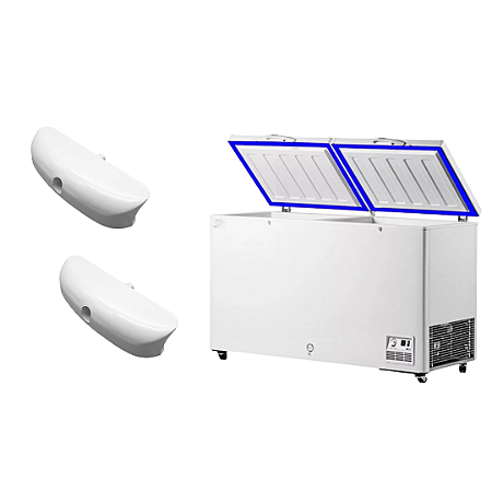 2x Borrachas + 2x Puxadores Freezer Metalfrio DA550 82x61