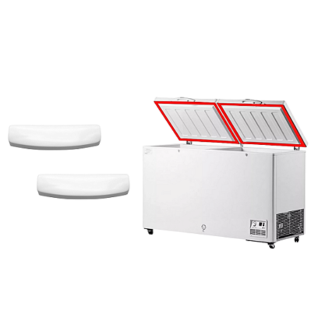 2x Borrachas + 2x Puxadores Freezer Consul CHA22 CHB53 68x72