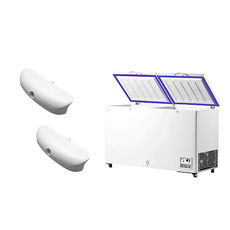 2x Borracha + 2x Puxador Freezer Metalfrio DA400 DA420 65x61