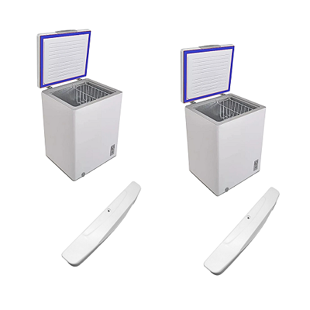 2x Borrachas + 2x Puxadores Freezer Electrolux H300 103x66
