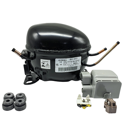Motor Compressor 1/10 HP Gás R134A EM2S30HLR Embraco 110V