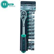 Chave Catraca Com Jogo De Soquetes 1/2 Pol 10-22mm