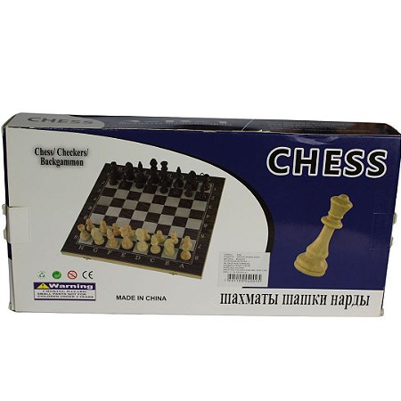 Tabuleiro de Xadrez de Madeira - Wooden Chess Board 