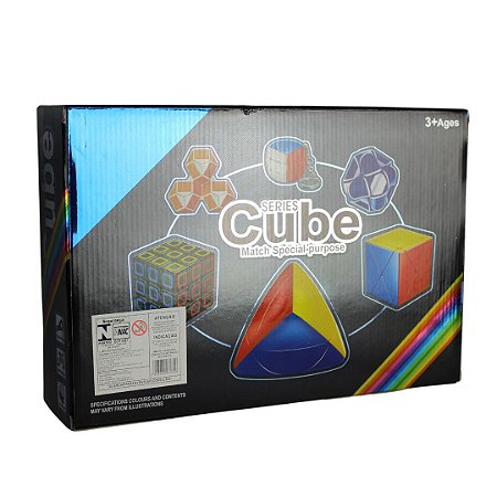 Kit 3 Cubos Mágicos Diferentes - Series Cube Match Special-Purpose