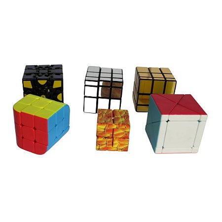 Cubo Mágico Kit Com 6 Cubos Variados Raciocínio Lógico