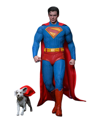 Boneco Superman (2025) MMS812 Superman e Krypto em Escala 1/6