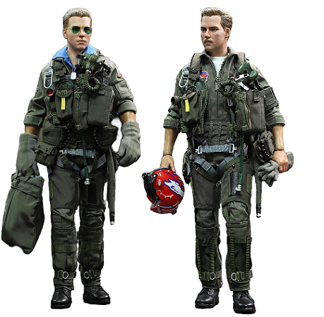 Boneco Top Gun Ice man Tom Kazanski 1/6 Did  Toys -  Geek 1/6  Pilot Tom & Nick