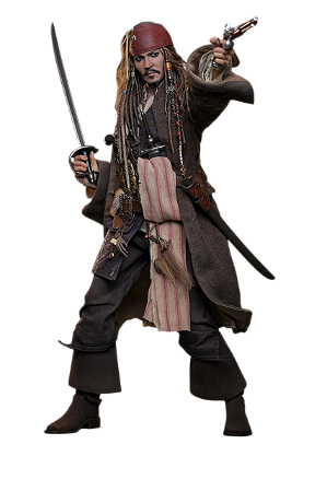 Boneco ot Toys DX037 1/6 do Jack Sparrow de Piratas do Caribe Geek