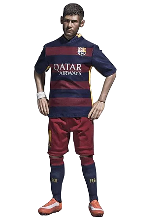 Boneco 1/6 do Neymar Jr. (Uniforme Titular 2015/16) da ZCWorld Geek