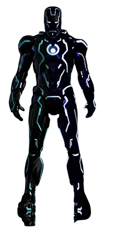 Boneco Iron Man Hot Toys Neon Tech Mark Iv Toy Fair Homen ferro Iron Man Hot Toys Neon Tech
