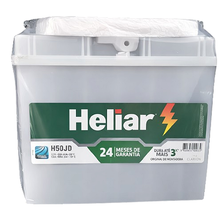 Bateria Heliar 50Ah, HE50JD, Honda Civic, Honda Fit, Convencional