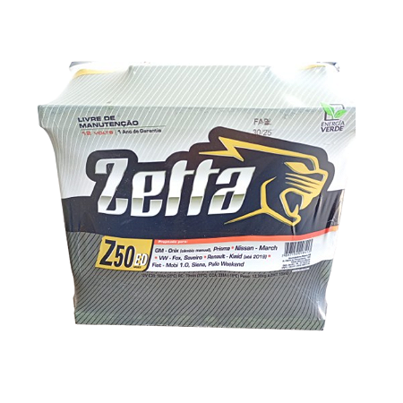 Bateria Zetta 50Ah, Convencional