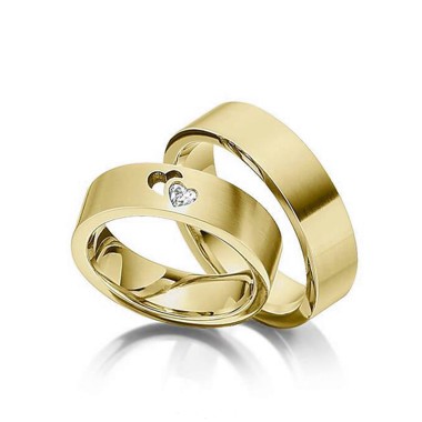 Par de Alianças Two Hearts