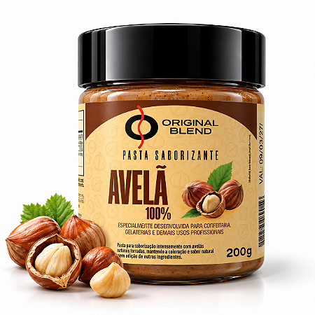 Pasta Saborizante de Avelã 100% Pura 200g - Confeitaria Original Blend