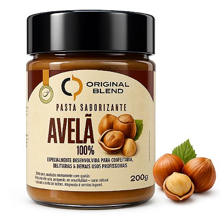 Pasta Saborizante de Avelã 100% Pura 200g - Confeitaria Original Blend