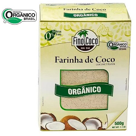 Farinha de Coco Orgânico 500g Finococo Sem Glúten