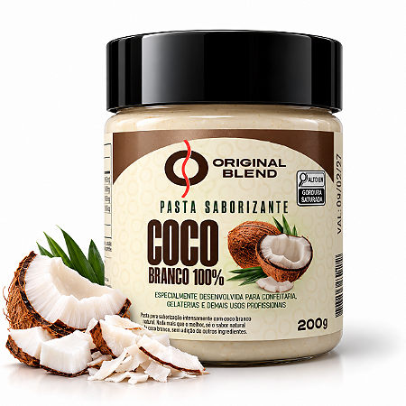Pasta Saborizante de Coco Branco 100% 200g Original Blend