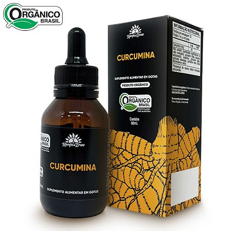 Extrato Curcumina Orgânica Liquida 60ml Cúrcuma Açafrão