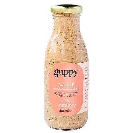 Molho Tahine e Especiarias 285ml Guppy  Baixo Sódio Vegano Clean Label