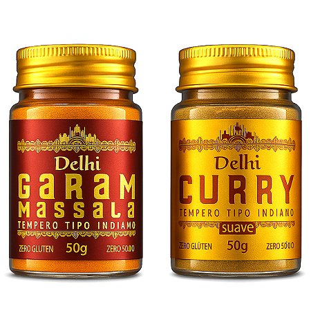 Kit Garam Massala e Curry Indiano Delhi 50g Sem Sódio