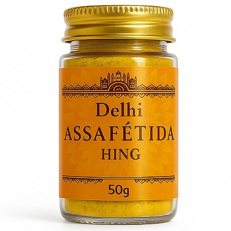 Assafétida Hing 50g Delhi Tempero Indiano Importado Ayurvédico