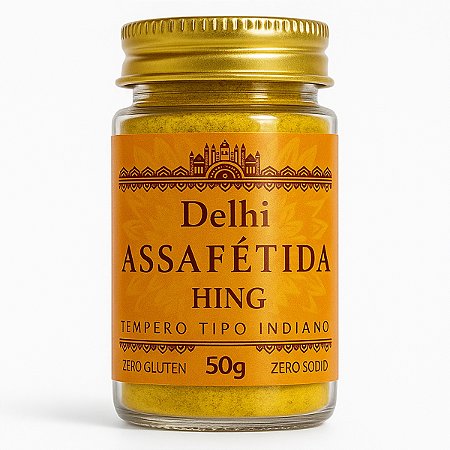 Assafétida Hing 50g Delhi  Tempero Indiano Importado Ayurvédico Sem Glúten