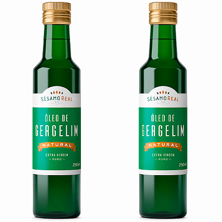 Óleo de Gergelim 100% Puro 250ml Sésamo Real 2x unidades - Culinária e Terapias