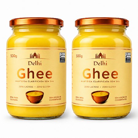 Ghee Manteiga Sem Lactose Clarificada Tradicional 500g Delhi Kit 2x Und
