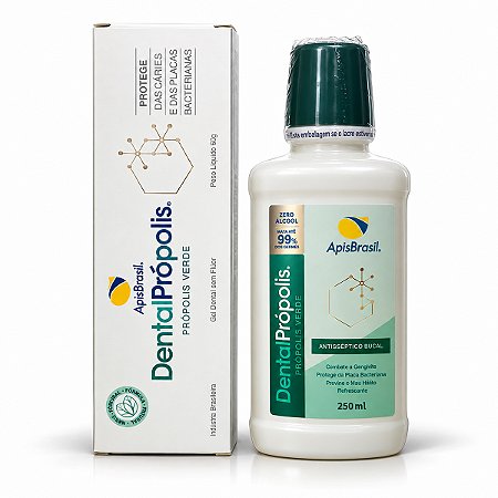 Kit Creme Dental e Enxaguante Bucal Própolis Apis Brasil