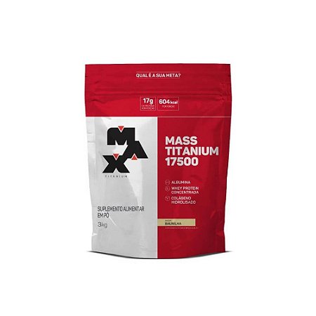 Hipercalórico Mass Titanium 17500 (1,4kg Refil) Max Titanium