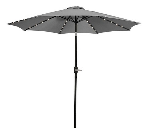 Ombrelone Central Redondo 2,70 Metros Com Led Articulado Cor
